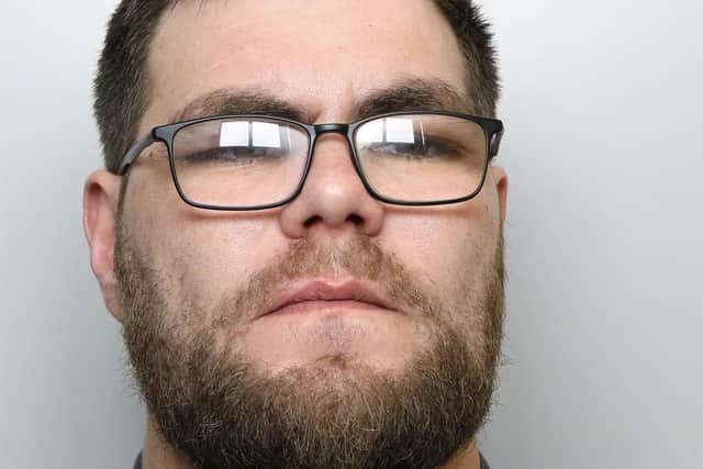 Ben Cooper, 33, was sentenced to eight years at Leeds Crown Court after being found guilty of two counts of penetration and one count of sexual touching. Photo: West Yorkshire Police
