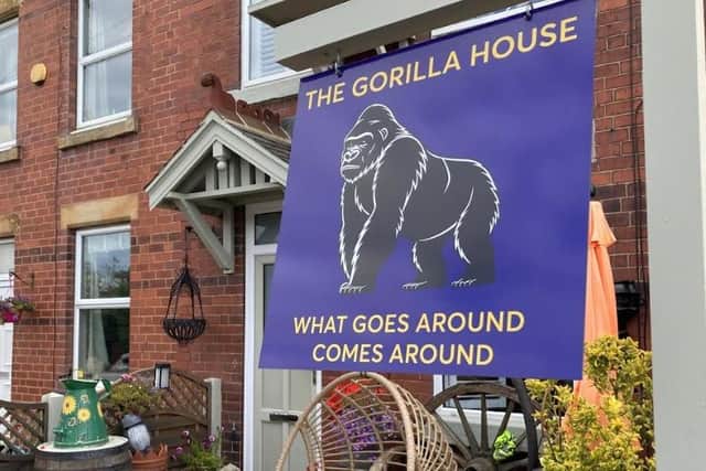 The sign outside Adele's home.