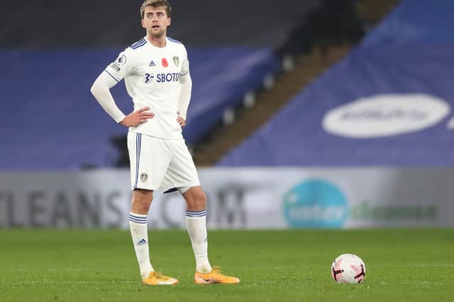 LONDON, ENGLAND - NOVEMBER 07: Patrick Bamford of Leeds United looks dejected after his team concede during the Premier League match between Crystal Palace and Leeds United at Selhurst Park on November 07, 2020 in London, England.
