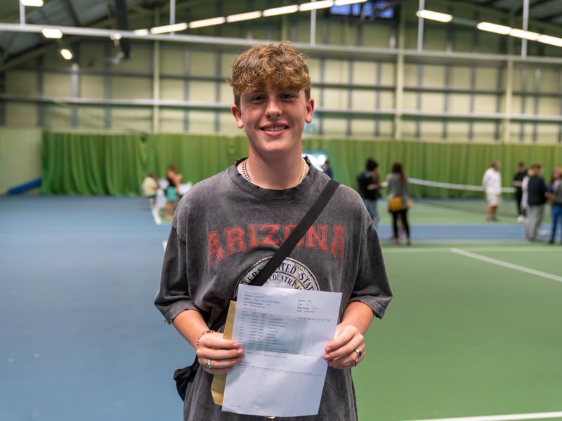 Ethan (Head Boy) Recieving his GCSEs. Picture By: Andy Hornby