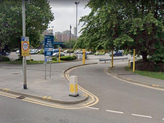West Street Car Park - £3.70. Address: Wellington St, Leeds LS1 4PD.