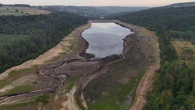 Low water at Broomhead Reservoir, South Yorkshire.  Richard McCarthy/PA Wire