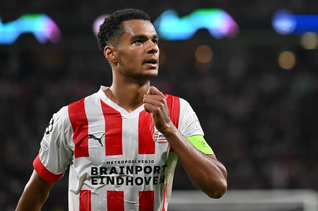 WANTED MAN: PSV winger Cody Gakpo. Photo by Christian Kaspar-Bartke/Getty Images.