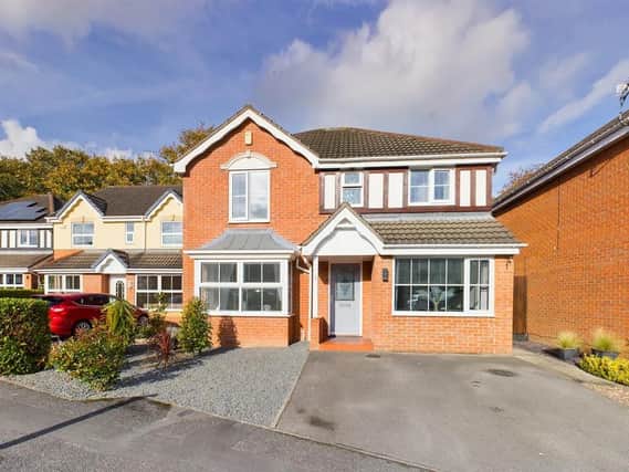 This stylish four-bedroom detached house is located in The Links, Holbeck, and is on sale for offers over £350,000