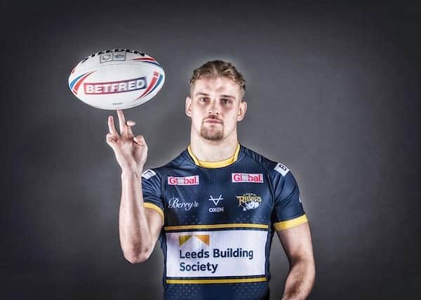 Picture by Allan McKenzie/SWpix.com - 24/01/2023 - Rugby League - Betfred Super League - Leeds Rhinos Media Day 2023 - Headingley Stadium, Leeds, England - Luke Hooley.