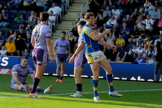 Morgan Gannon could return from injury when Leeds Rhinos visit Leigh Leopards on Thursday. Picture by Steve Riding.