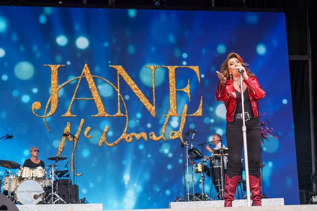 Wakefield icon Jane McDonald performed at Mighty Hoopla over the weekend.