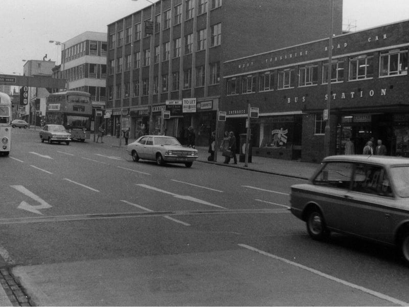 It was known to locals as the Red Bus Station and served mainly routes to the Yorkshire coast and to outlying towns such as Otley and Wetherby. Towards the left of the photo, from circa 1970 to 1973 is the ABC cinema.