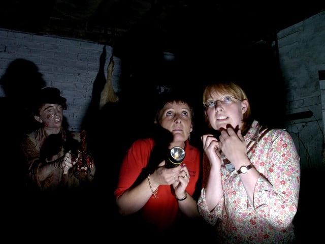 August 2004 and dstaff at Thackray Medical Museum reported seeing a ghost within the building. Pictured are staff members Christine Cullum and Joanne Stewardson