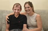 Rob Burrow, pictured with his wife Lindsey in 2021.