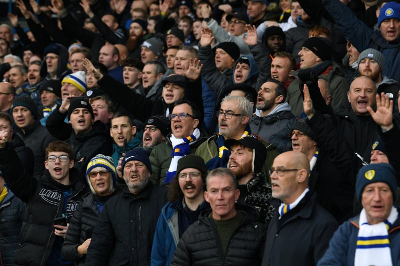Leeds United supporters were incensed by some of what they saw in the second half during a physical battle between their side and Preston North End. Pic: Jonathan Gawthorpe