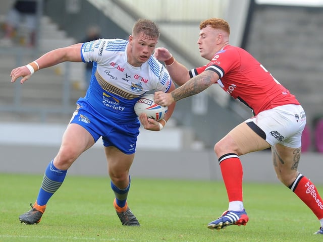 The front-rower has two games left to serve of a long ban imposed after being sent-off for punching while playing on loan for Bradford Bulls.