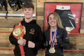 Dylan and Emily of Sanctus Boxing Club Brighouse