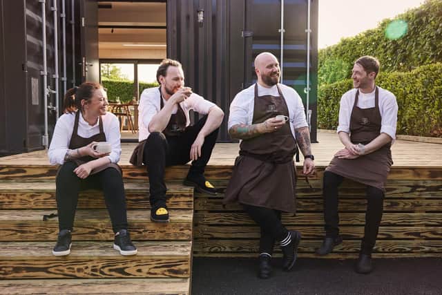 Adam Degg and his team at Fiftytwo, Alice Porter, Adam Jones and Martin Jewitt Picture Olivia Brabbs