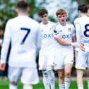 GOALS SPREE: For Leeds United under-21s winger Jack Jenkins, centre, at the double against Derby County's under-21s in Monday's Premier League 2 clash at Thorp Arch, above. Photo by LUFC.
