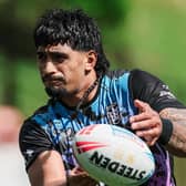 Leeds Rhinos prop Jeremiah Mata'utia seen during his loan spell with Hull FC. Picture by Alex Whitehead/SWpix.com.