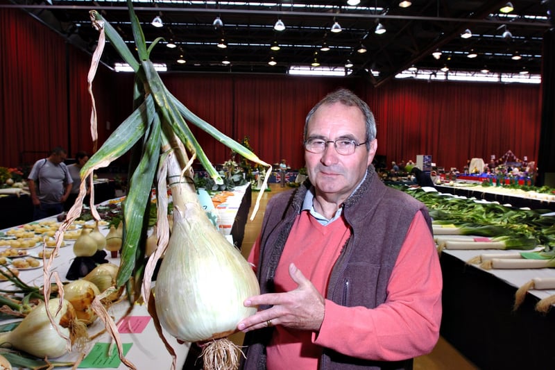 Ted Williams of Horden won the first three places in the heaviest onion class, taking first place with this 12lb 6oz specimen at the Seaburn Horticultural Show in 2011.
