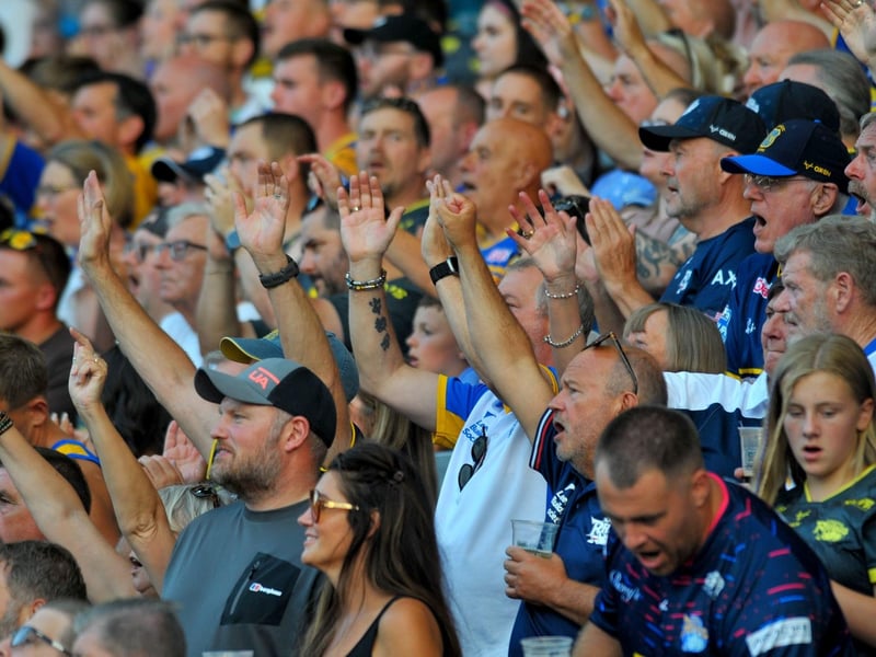 Fans in AMT Headingley's South Stand.