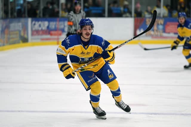 BACK IN THE GAME: Oliver Endicott is back from international duty with GB Under-20s and back in the Leeds Knights line-up for Tuesday's home clash against Sheffield Steeldogs. Picture: Jonathan Gawthorpe.