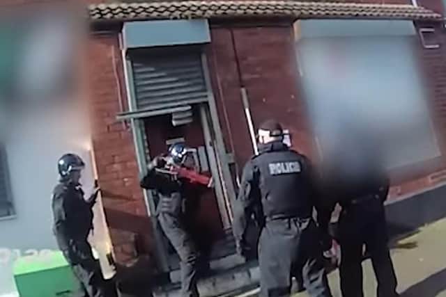 Police raided the premises in Highfield Road and found a large stash of cannabis plants.