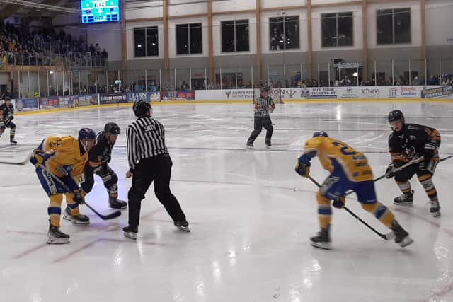 DERBY DUEL: Hull Seahawks came out on top in the first competitive NIHL National meeting of the season with hosts Leeds Knights.