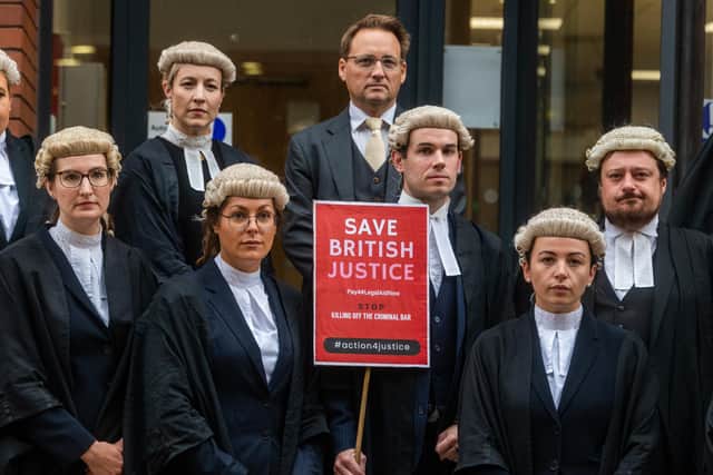 Barristers across the country have walked out this week amid claims many are on less than minimum wage. Picture: James Hardisty