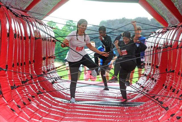 The obstacle course included various challenges.