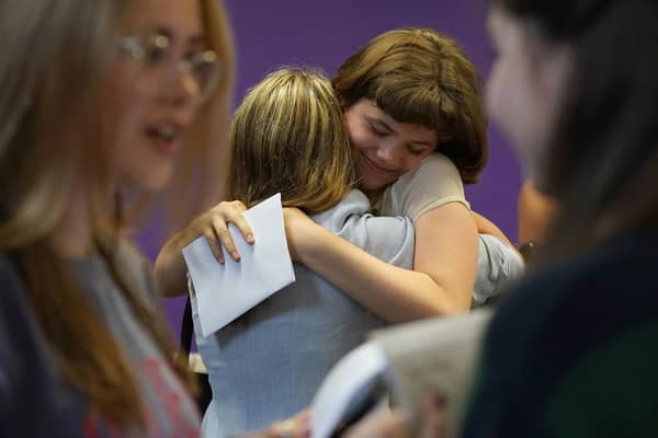Pupils across the country are picking up their GCSE results after being the first to sit exams since 2019. Picture: Gareth Fuller/PA Wire