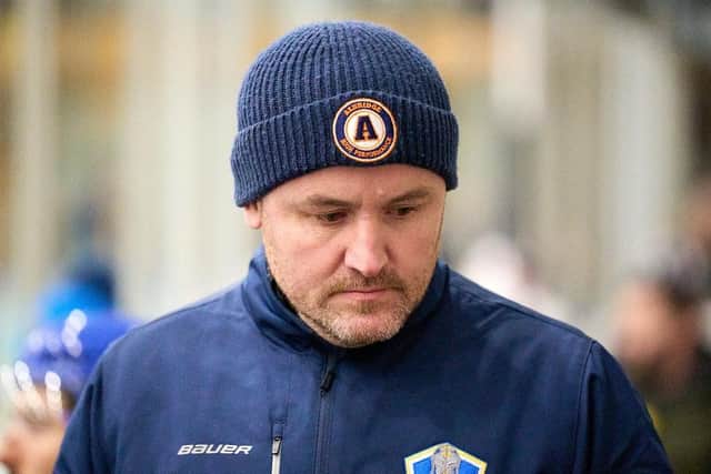 BIG ASK: Ryan Aldridge and his Leeds Knights team face a major uphill struggle in the second leg on home ice next week. Picture: Oliver Portamento