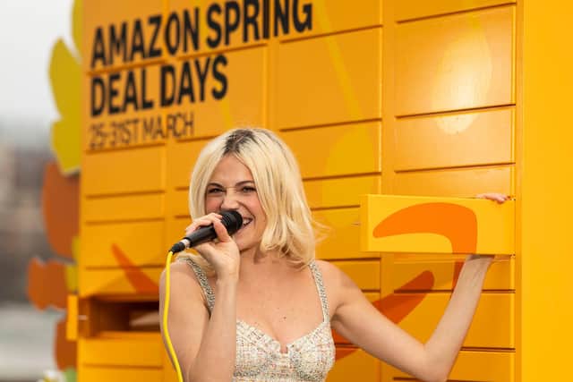 Pixie Lott launches the Amazon voice-activated lockers