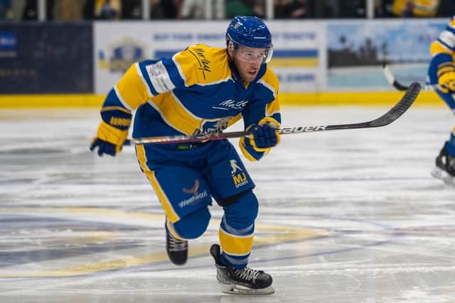 LEADING MAN: Matt Haywood capped a fine season for Leeds Knights with three goals and two assists in Sunday night's 9-1 win over Milton Keynes Lightning. Picture courtesy of Oliver Portamento.