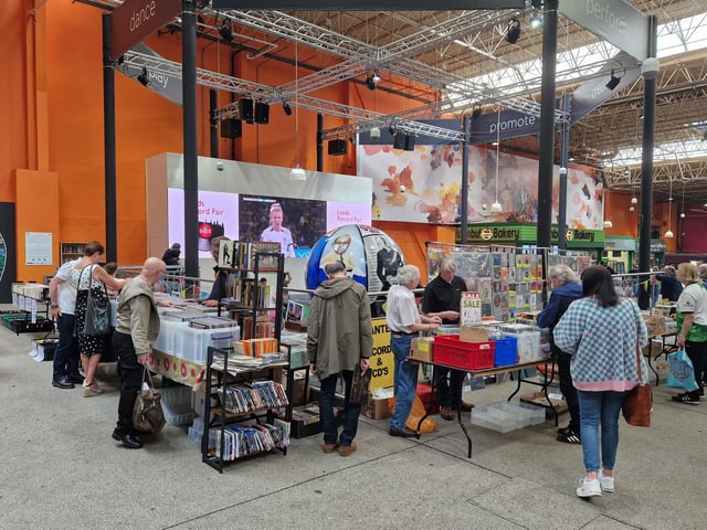 Record collectors were able to watch the England Women's football team beat Colombia to reach the World Cup semi-final while doing their browsing.