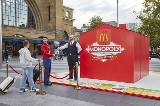 TV brothers Joe and George Baggs checked into the world’s first McDonald’s ‘Hotel’ at King’s Cross Station, bringing their cheeky charm to celebrate the Monopoly game promotion in restaurants.