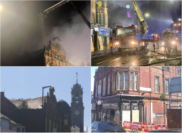 The fire took place at the Victoria Hall building in Fowler Street, South Shields.