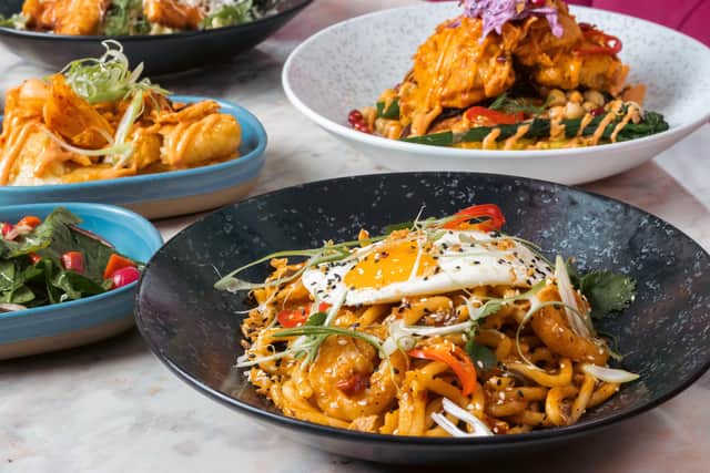 Fleur's new winter menu includes bang bang chicken wings and king prawn udon noodles.