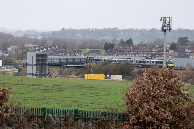 Installation of both platforms on the embankment, including canopies and construction of the lift / stair buildings are now believed to have taken place.