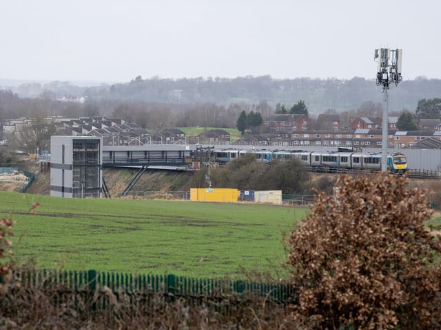 Installation of both platforms on the embankment, including canopies and construction of the lift / stair buildings are now believed to have taken place.