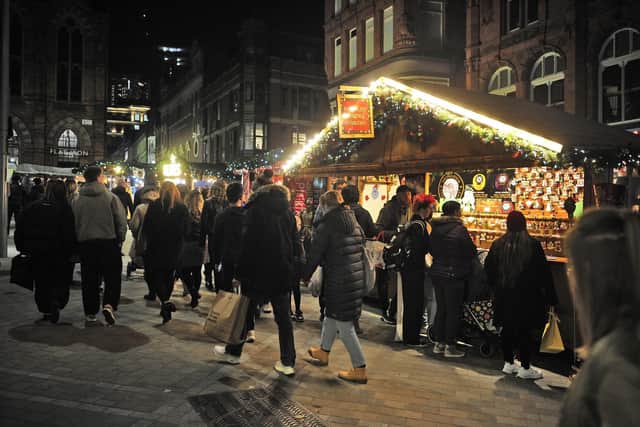 The Christmas market was returning to Leeds for the first time since 2019. Photo: Steve Riding
