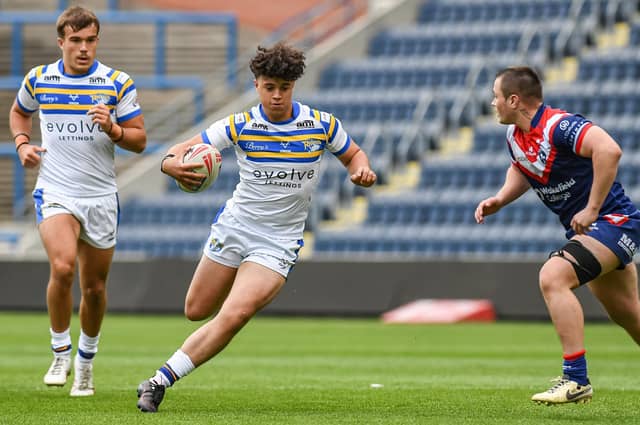 Dacx Jones-Buchanan will join Leeds Rhinos' full-time squad in 2027. Picture by Tom Pearson/Leeds Rhinos.