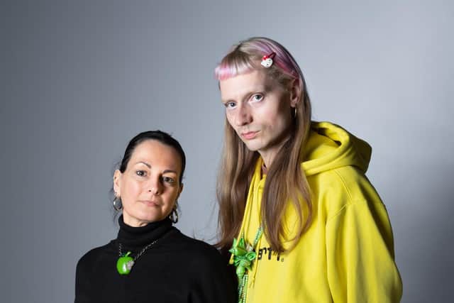 Sam Hudson-Miles, course director of Fashion at Leeds Beckett University, and fashion designer Matty Bovan.