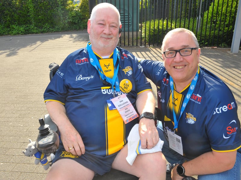 YEP fans jury member David Muhl, left with fellow matchday volunteer Steve Conlon.