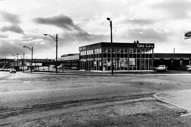 Did you buy a car here back in the day? The ultra modern showroom of Tate Leeds on Balm Road pictured in January 1976.