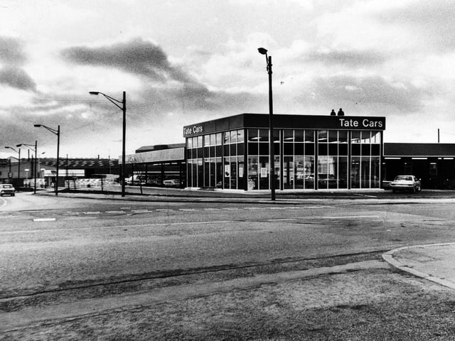 Did you buy a car here back in the day? The ultra modern showroom of Tate Leeds on Balm Road pictured in January 1976.