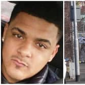 Crime investigators working at the scene on Compton Street where Daneiko Ferguson (pictured) was stabbed to death. (pic by WYP / National World)