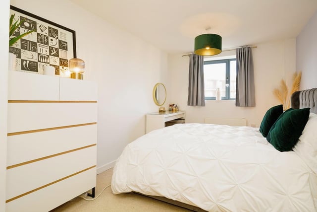 Priced at £210,000 the flat is ideal for a first time buyer
