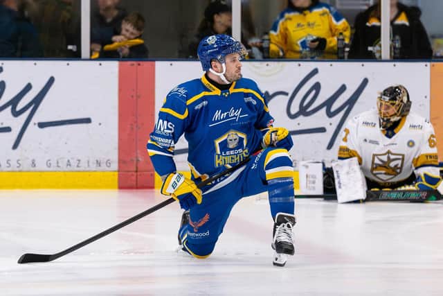 SUDDEN IMPACT: Experienced defenceman Zach Sullivan is already having the desired influence on those around him at Leeds Knights, says head coach Ryan Aldridge. Picture: Charlotte/Knights Media.