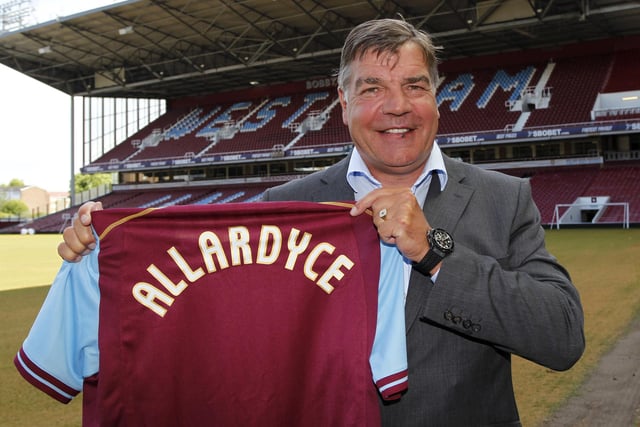 Position when appointed: New season in Championship in June 2011.
Position when left: 12th in Premier League in May 2015.
Summary: Allardyce took West Ham up at the first attempt as 2010-11 play-offs winners and the Irons then secured mid-table finishes of tenth, 13th and 12th in his three seasons in charge back in the top flight before leaving the club in May 2015.