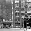 The Queens Hotel building in June 1953 which comprised of the hotel with railway station on the right and News Theatre sandwiched in between. The News Theatre opened in 1938 and had only 290 seats, specialising in up to minute news, showing Pathe News and cartoons. The emphasis changed when it became the Tatler film club in 1969 and the Classic in 1979. City Square is decked out for the coronation.