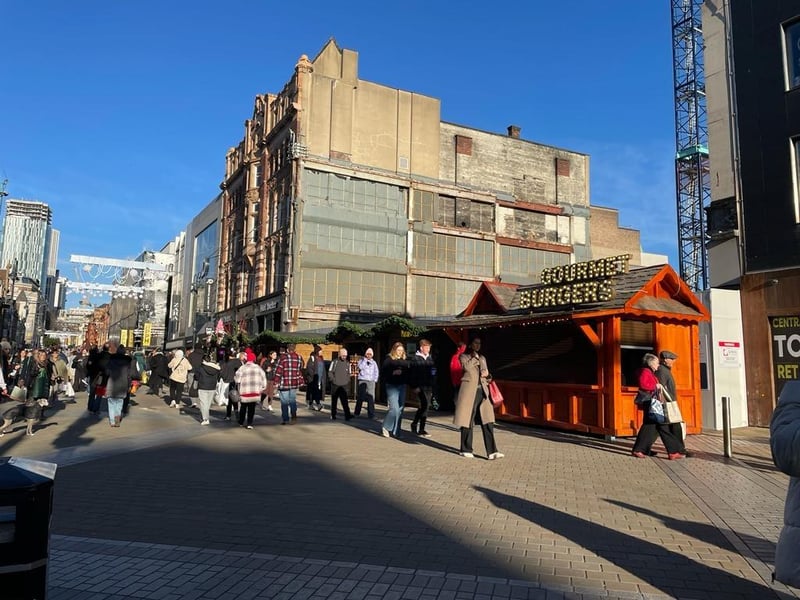 The stalls are located on Briggate too - a range of food and decorations are available to buy.