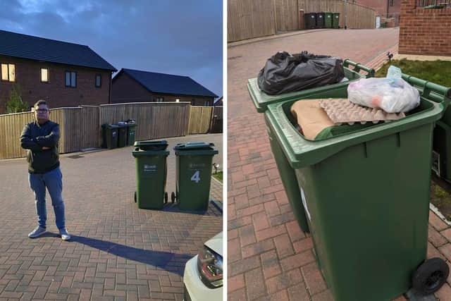 Ben Butler-Sutton said the council 'didn't seem bothered' when he reported that recycling bins had not been collected.